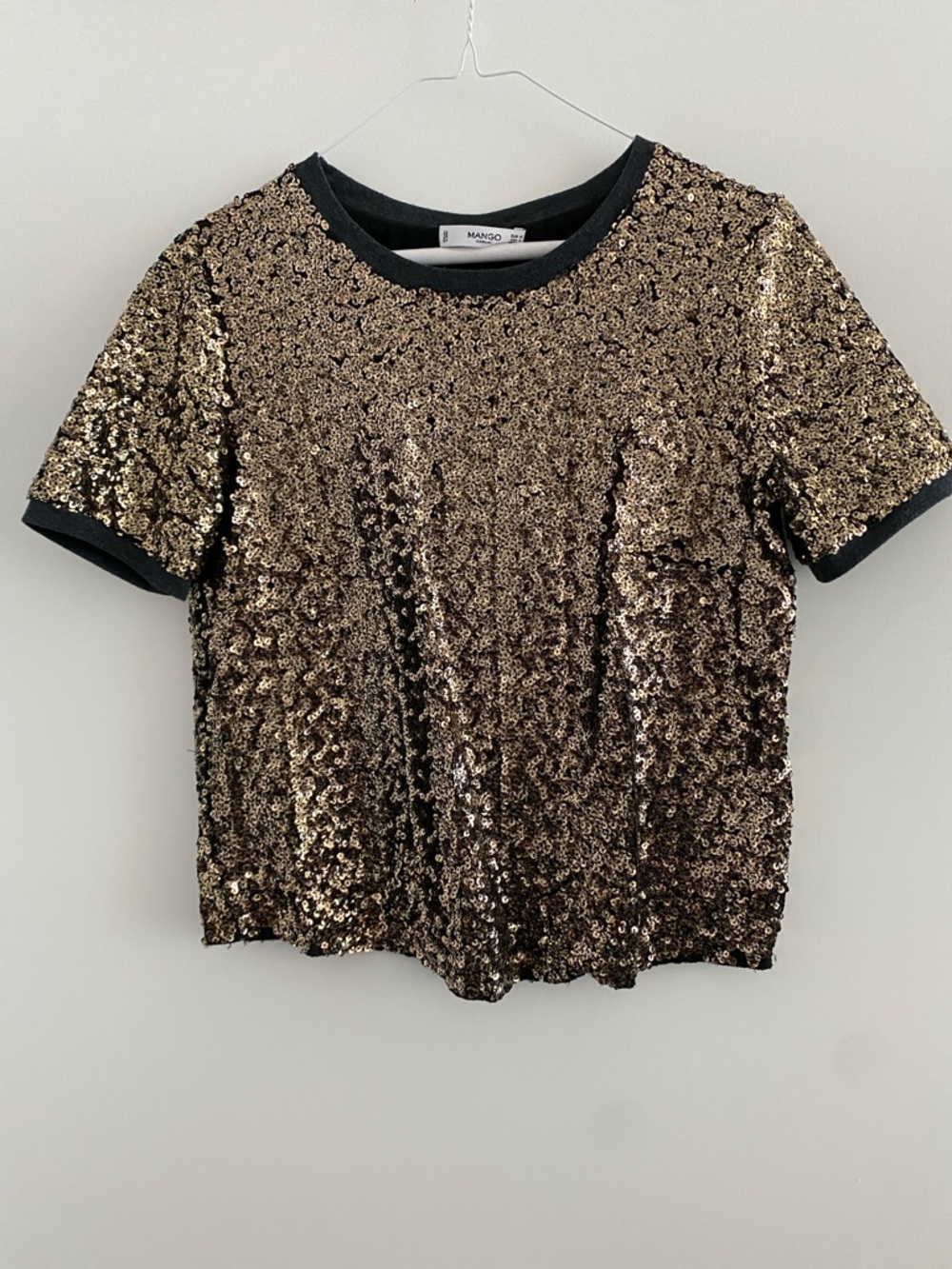 Mango Gold Sequin Tee